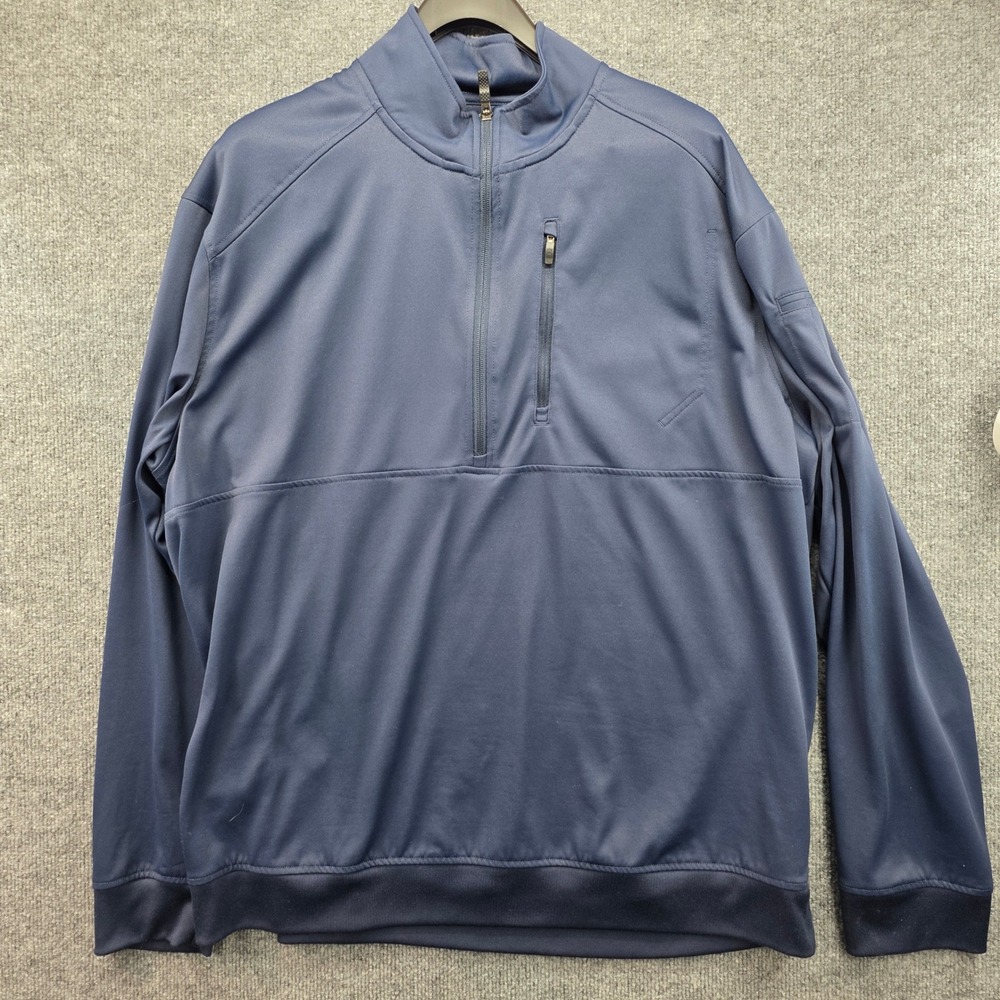 Alaskan Hardgear By Duluth Men's 2XL Navy Quarter Zip Pullover Polygiene‎